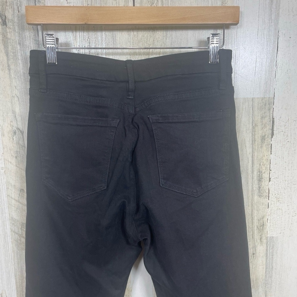 FRAME Jeans size 28 Le Crop Mini Boot Black‎ Bootcut Flare Premium Denim Stretch - Picture 7 of 8
